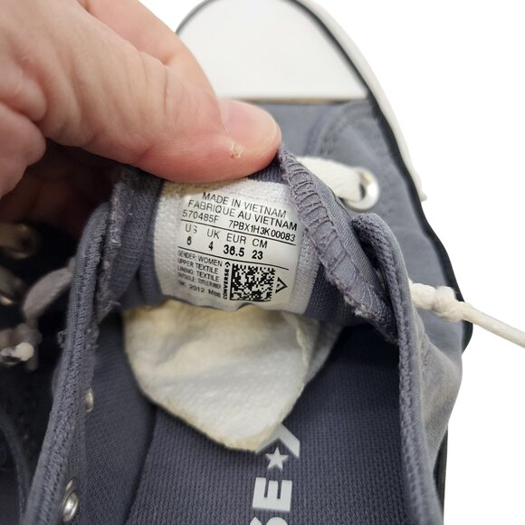 Converse All Star Gray Slip-On Womens Sneakers Size 6 - Picture 7 of 7